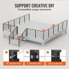 VEVOR Cable Railing Post, 36" x 1" x 2" Steel L-Shaped Hole Corner Railing Post, 10 Pre-Drilled Holes, SUS304 Stainless Steel Cable Rail Post with Hor