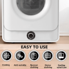 850W drum dryer 1.95 cubic feet front drying 5 drying modes 10 lb mini laundry and drying belt with overheat protection, dust removal, deodorant and v