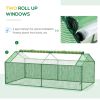 Outsunny 71" x 36" x 28" Mini Greenhouse Portable Hot House for Plants with Large Zipper Windows for Outdoor, Indoor, Garden, Green
