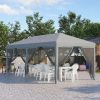 Outsunny 10' x 20' Pop Up Canopy Tent with Netting, Heavy Duty Instant Sun Shelter, Large Tents for Parties with Carry Bag for Outdoor, Garden, Patio,