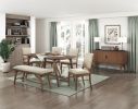 Modern Design 1pc Dining Table Brown Finish Wooden Dining Kitchen Furniture