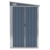 Wall-mounted Garden Shed Gray 46.5"x39.4"x70.1" Galvanized Steel