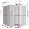 Garden Shed Light Brown 75.6"x75.2"x87.8" Galvanized Steel