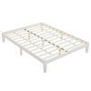 Basic bed frame Painted pine wood Washed white Full 189*136*30.5cm Wooden bed Single bed
