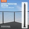 VEVOR Cable Railing Post, 42" x 2" x 2" Steel L-Shaped Hole Corner Railing Post, 12 Pre-Drilled Holes, SUS304 Stainless Steel Cable Rail Post with Hor
