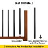 VEVOR Deck Balusters, 101 Pack Metal Deck Spindles, 32"x0.8" Staircase Baluster with Screws, Aluminum Alloy Deck Railing for Wood and Composite Deck,
