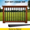 VEVOR Deck Balusters, 16 Pack Metal Deck Spindles, 44"x0.5" Staircase Baluster with Screws, Iron Deck Railing for Wood and Composite Deck, Stylish Bla