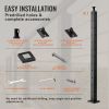 VEVOR Cable Railing Post, 42" x 2" x 2" Steel L-Shaped Hole Corner Railing Post, 12 Pre-Drilled Holes, SUS304 Stainless Steel Cable Rail Post with Hor