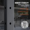 VEVOR Cable Railing Post, 36" x 2" x 2" Steel L-Shaped Hole Corner Railing Post, 10 Pre-Drilled Holes, SUS304 Stainless Steel Cable Rail Post with Hor