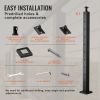 VEVOR Cable Railing Post, 36" x 2" x 2" Steel L-Shaped Hole Corner Railing Post, 10 Pre-Drilled Holes, SUS304 Stainless Steel Cable Rail Post with Hor