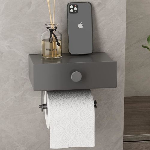 Toilet Paper Holder with Shelf Black Wipes Dispenser for Bathroom Stainless Steel Toilet Paper Holder with Storage Drawer Adhesive Wall Mount Small Ba Toilet Paper Holder with Shelf Black Wipes Dispenser for Bathroom Stainless Steel Toilet Paper Holder with Storage Drawer Adhesive Wall Mount Small Ba