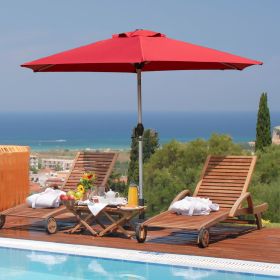 7.5FT Patio Umbrella, Outdoor Table Umbrella with Push Button Tilt and Crank, UV Protection Waterproof Market Sun Umbrella with 8 Sturdy Ribs for Gard (Color: as Pic)