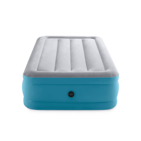 16" Air Mattress with Hand Held 120V Pump - Twin Size (Color: blue.)