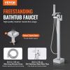 VEVOR Freestanding Bathtub Faucet, Floor Mount, Freestanding Tub Filler, Shower Mixer Taps, Two Water Modes, 360¬∞ Swivel Spout, for Bathing & Showeri