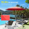 7.5FT Patio Umbrella, Outdoor Table Umbrella with Push Button Tilt and Crank, UV Protection Waterproof Market Sun Umbrella with 8 Sturdy Ribs for Gard