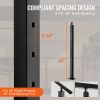 VEVOR Cable Railing Post, 42" x 2" x 2" Steel 30¬∞ Angled Hole Stair Railing Post, 12 Pre-Drilled Holes, SUS304 Stainless Steel Cable Rail Post with H