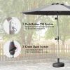 10FT Patio Umbrella, Outdoor Table Umbrella with Push Button Tilt and Crank, UV Protection Waterproof Market Sun Umbrella with 8 Sturdy Ribs for Garde