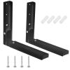2 Pcs Microwave Brackets Adjustable Wall Mount Shelf Heavy Duty Carbon Steel Wall Microwave Cradle