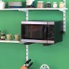 2 Pcs Microwave Brackets Adjustable Wall Mount Shelf Heavy Duty Carbon Steel Wall Microwave Cradle